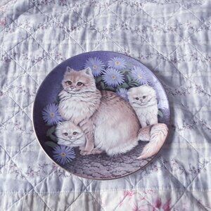 Vintage Royal Stafford Bone China Cat Plate